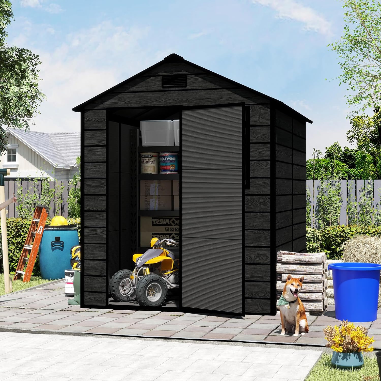 Gardening Tools In Store - Plastic Storage Shed 6x6 Ft, Resin