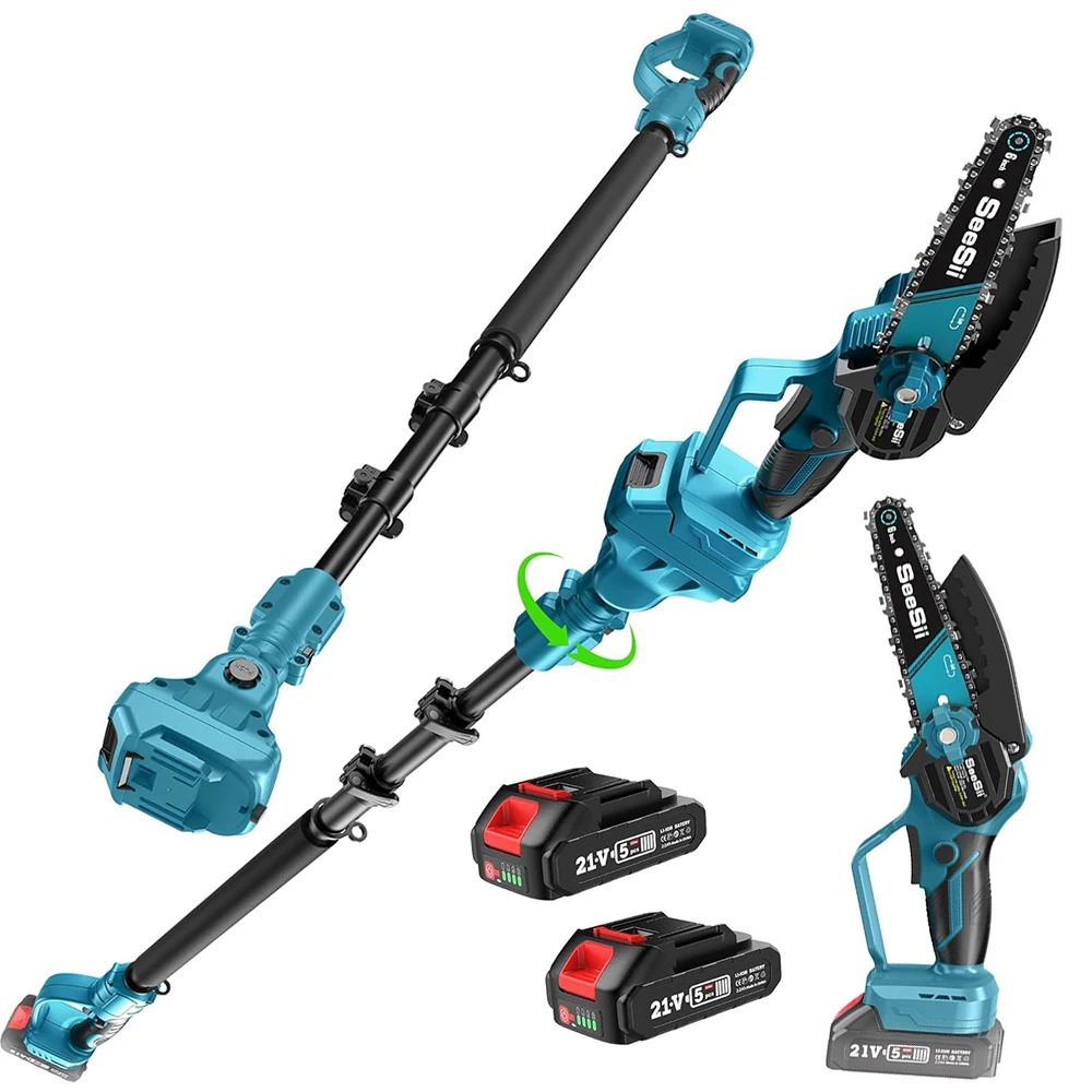 Gardening Tools To Cut Branches - Seesii 2 IN 1 6'' Brushless
