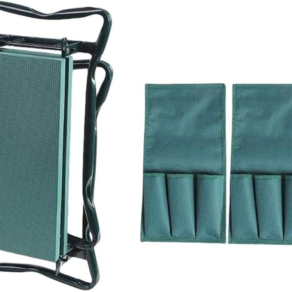 Gardening Tools Green - Portable Folding Garden Kneeler with Tool