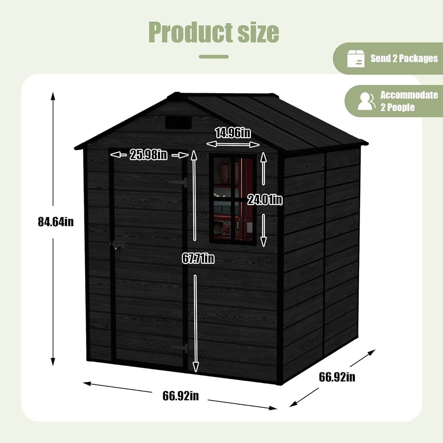 Plastic Storage Shed 6x6 Ft, R - Gardening Tools In Store 리뷰 및 가격