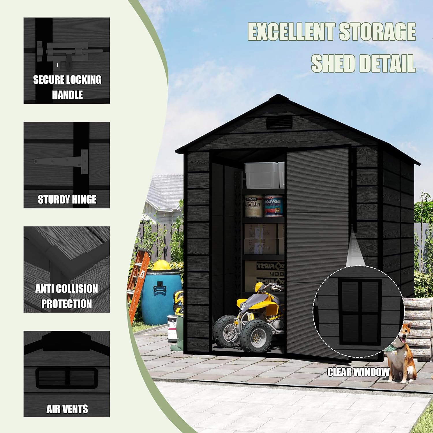 Plastic Storage Shed 6x6 Ft, R - Gardening Tools In Store 리뷰 및 가격