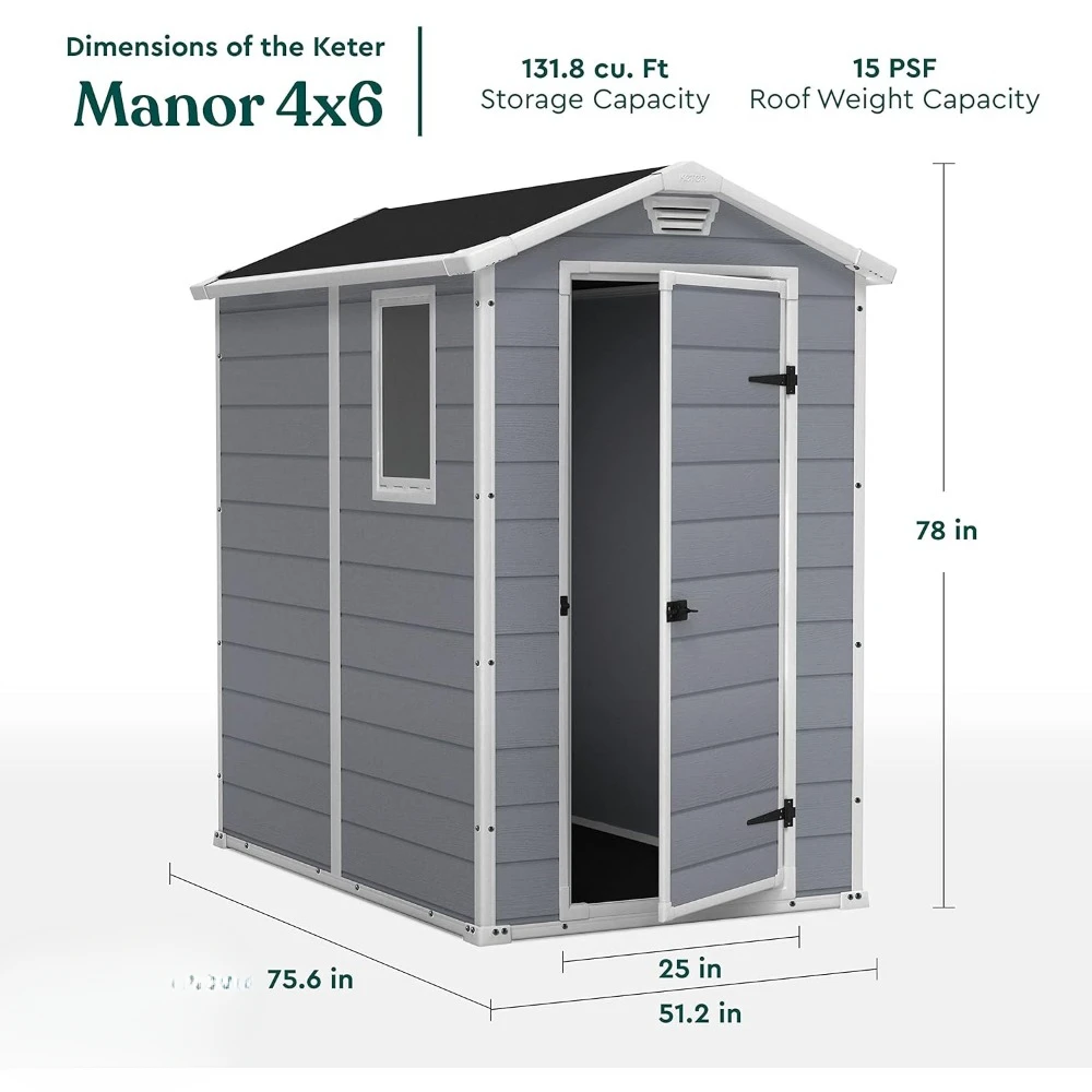 A Manor 4x6 Resin Outdoor Stor - Gardening Tools In Store 리뷰 및 가격