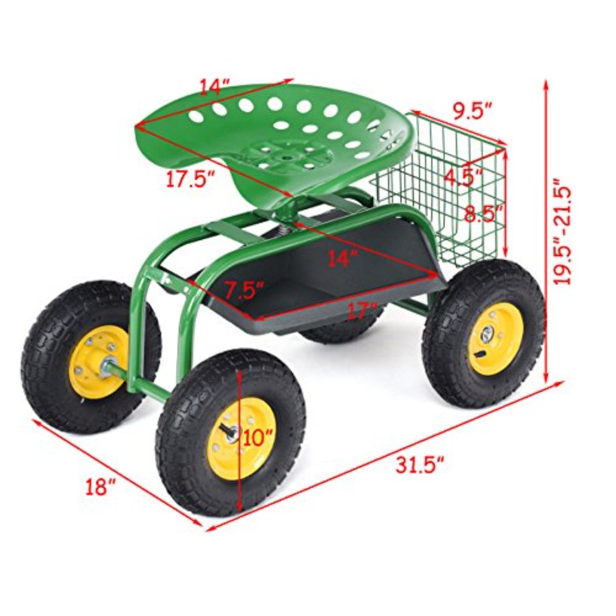 Rolling Garden Work Seat for o - Gardening Tools Green 리뷰 및 가격