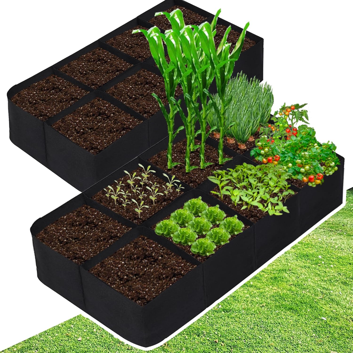 Fabric Raised Garden Bed, 2Pac - Grow Bags 리뷰 및 가격