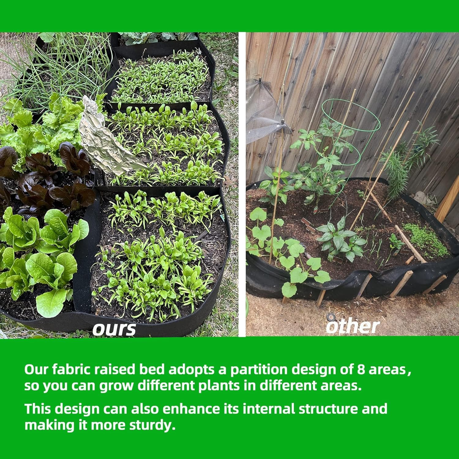 Fabric Raised Garden Bed, 2Pac - Grow Bags 리뷰 및 가격