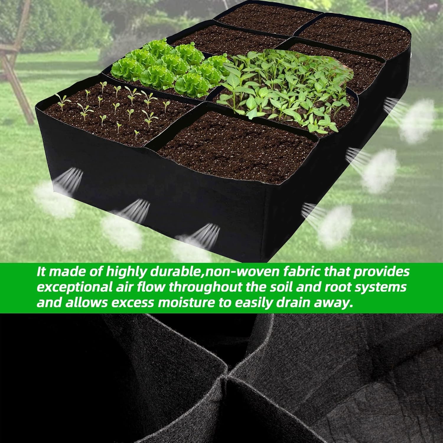 Fabric Raised Garden Bed, 2Pac - Grow Bags 리뷰 및 가격