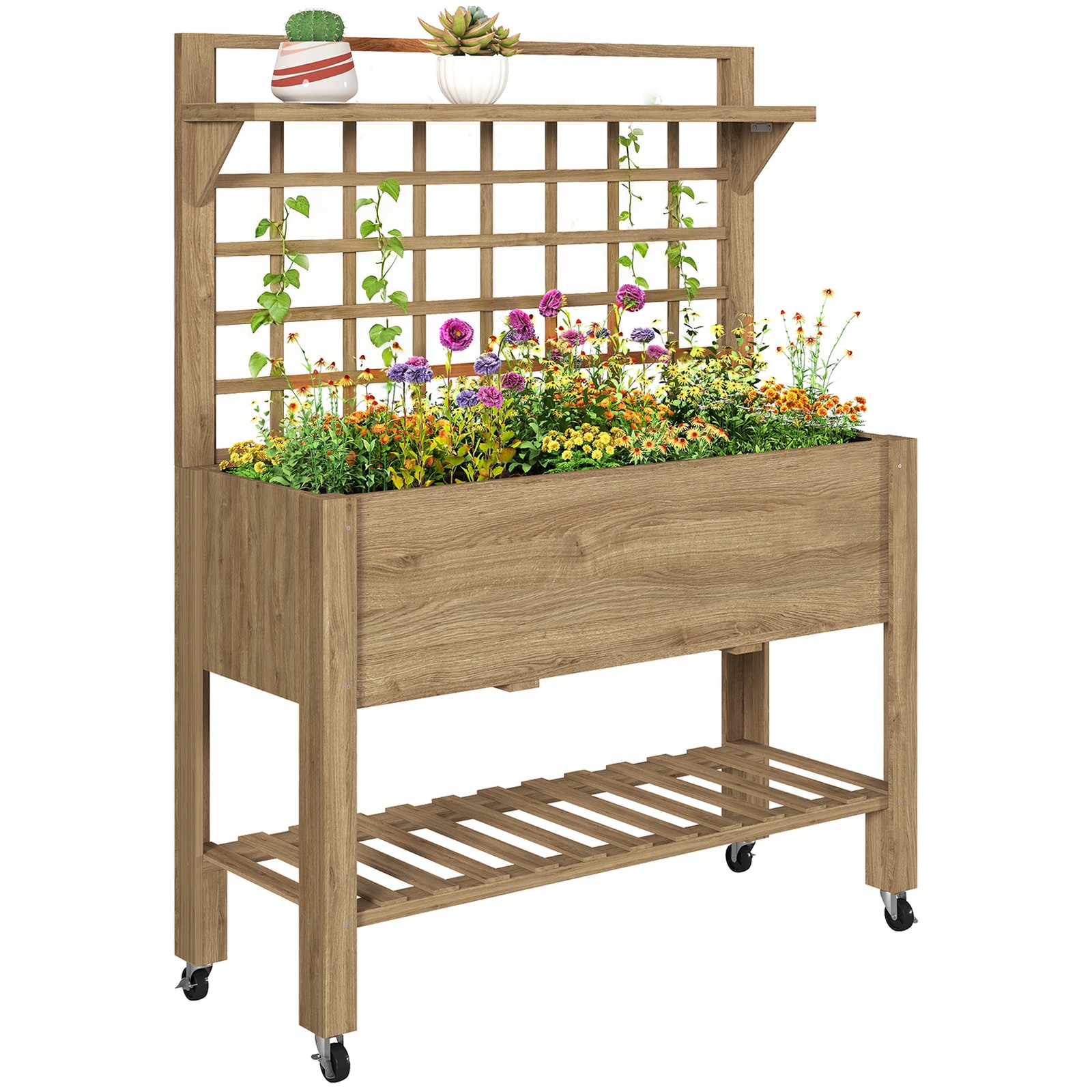 Outdoor Wooden Elevated Growin - Grow Bags 리뷰 및 가격