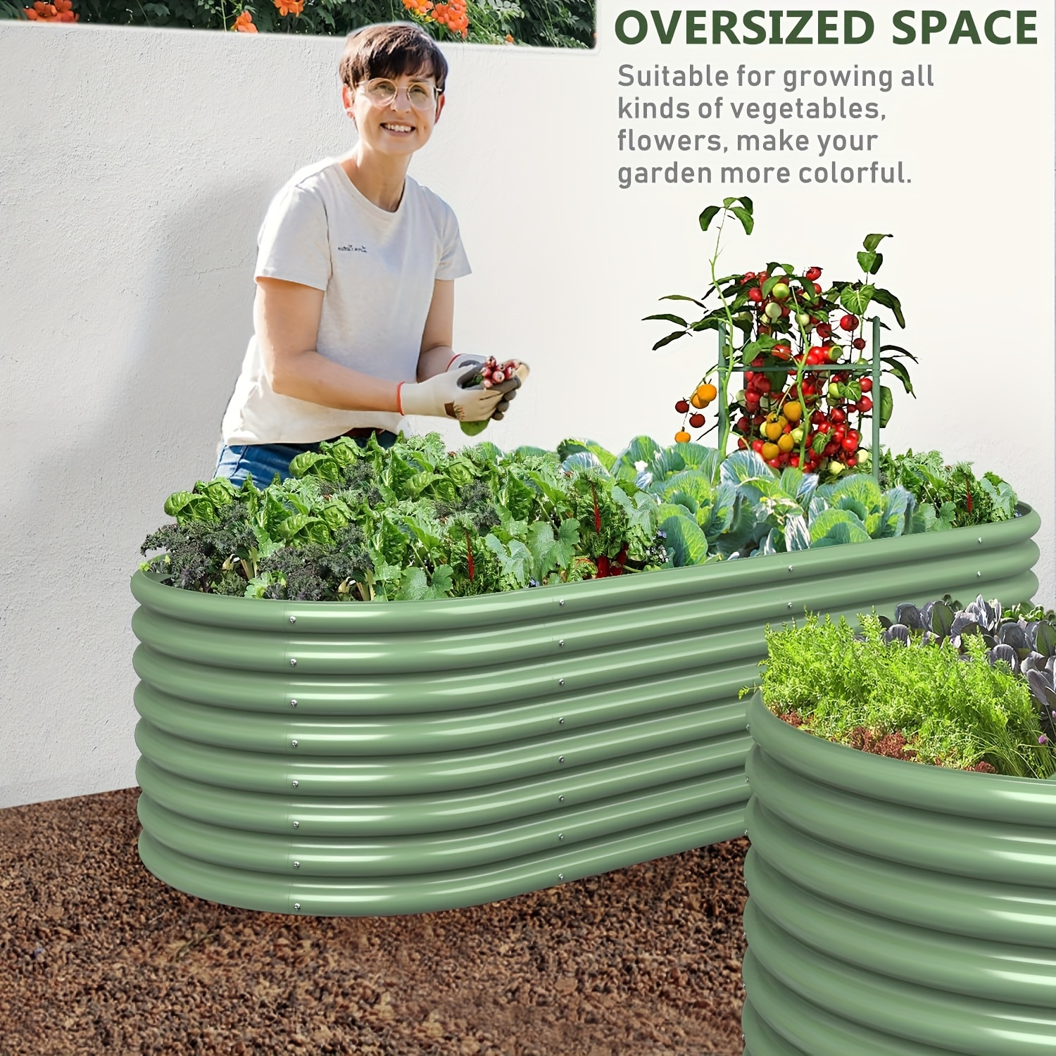 Outdoor Metal Planter Raised G - Gardening Tools Green 리뷰 및 가격