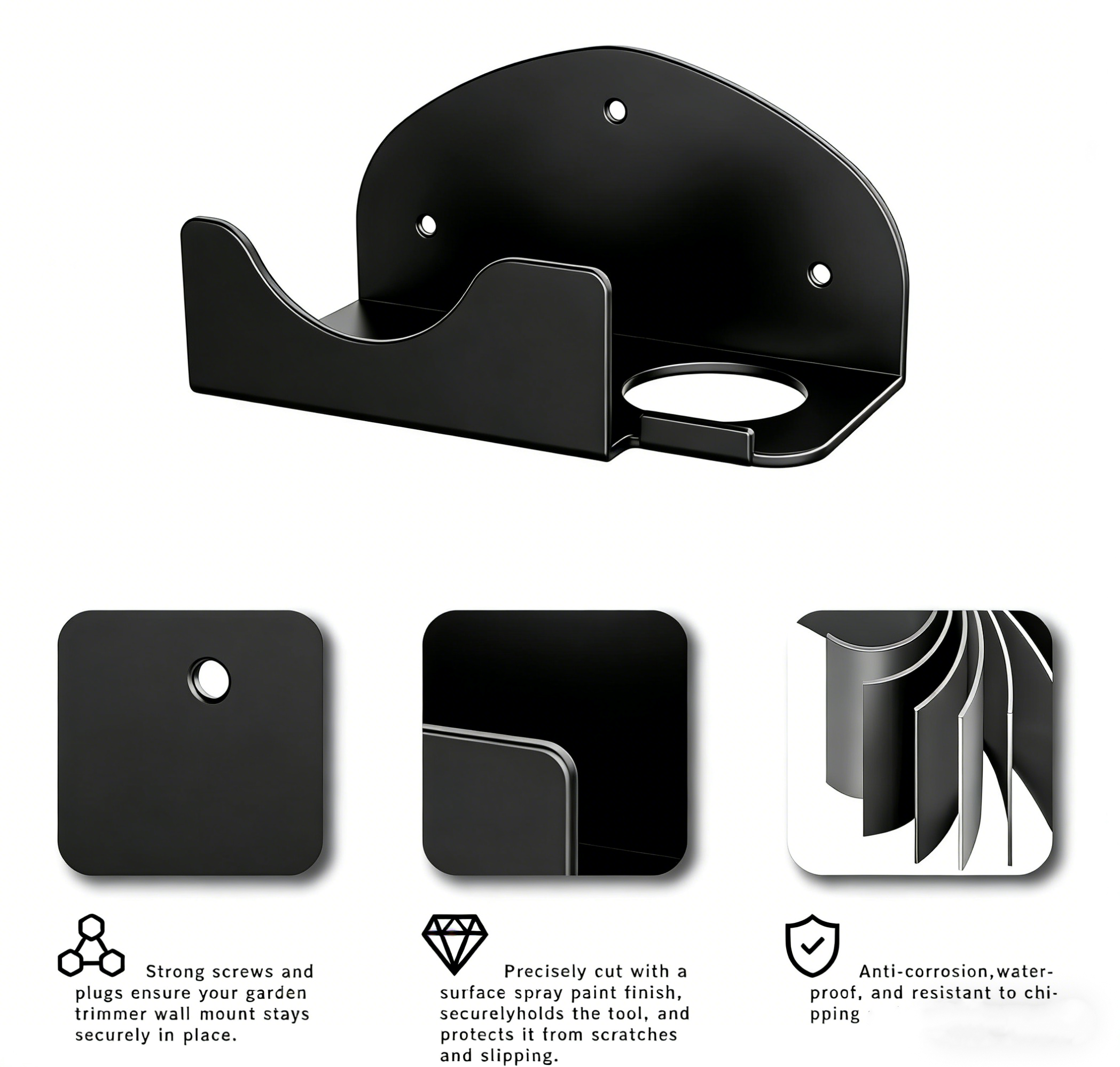 1 Black Wall Mounted Metal Too - Gardening Tools In Store 리뷰 및 가격