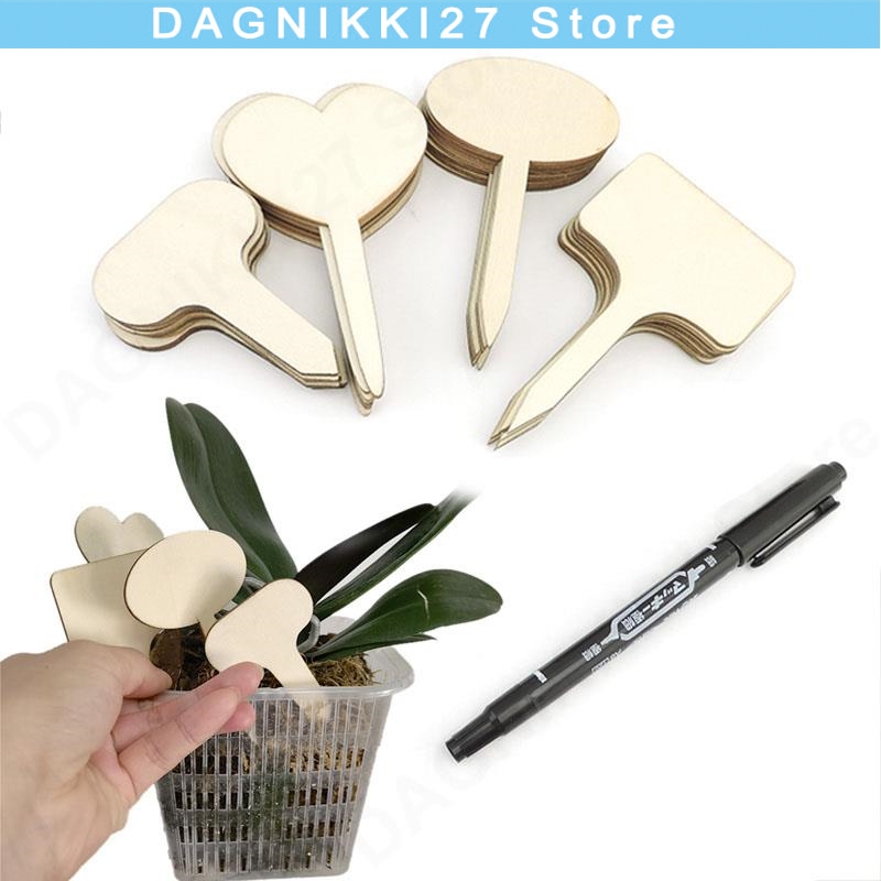 10x T-Type Wooden Plant Labels - Gardening Tools Types 리뷰 및 가격