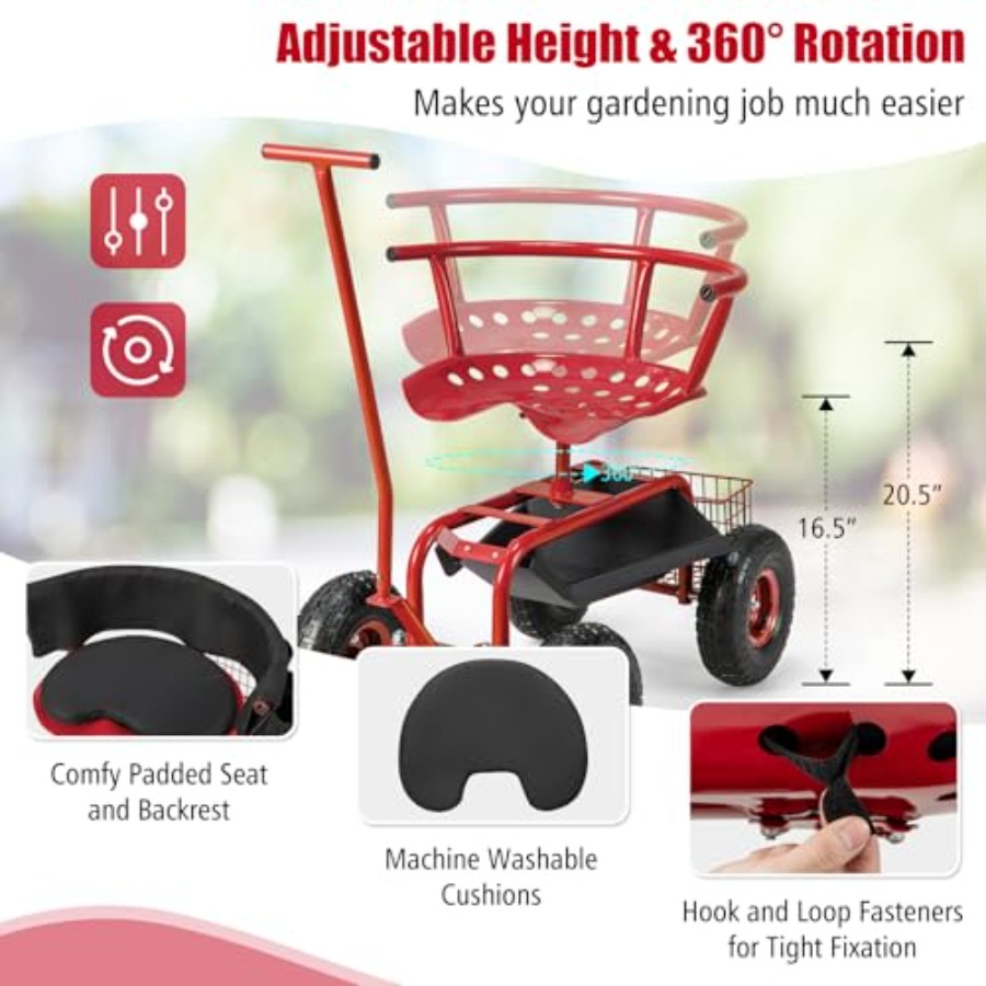 Outdoor gardening seat wagon w - Gardening Tools Green 리뷰 및 가격